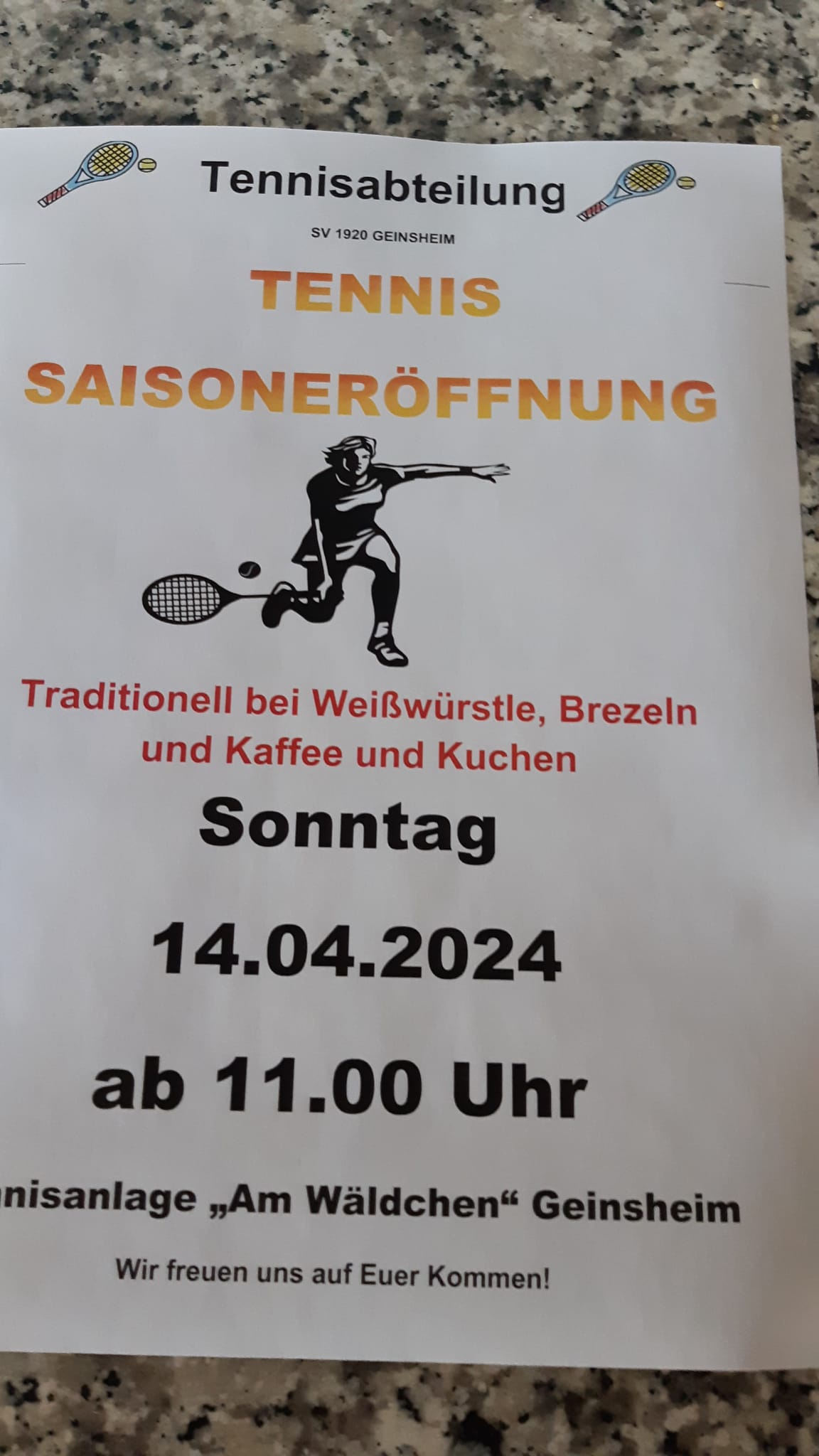 Tennis Saisoneröffnung